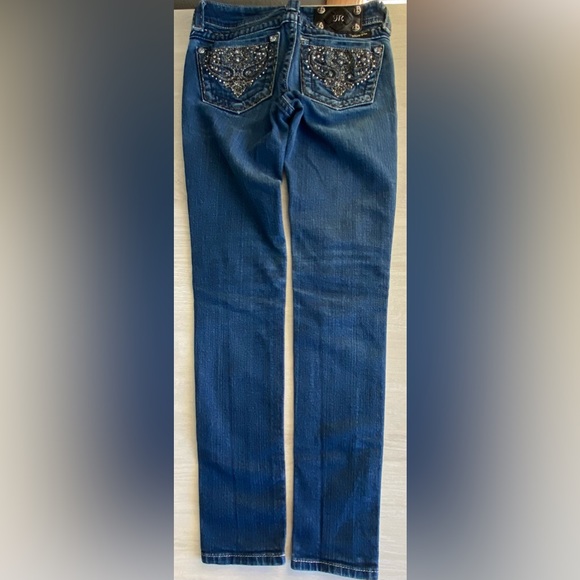 Miss Me Women's Skinny Jeans JPW5123SK-4 Dark Wash Embellished Pockets Size 23 - Picture 4 of 9